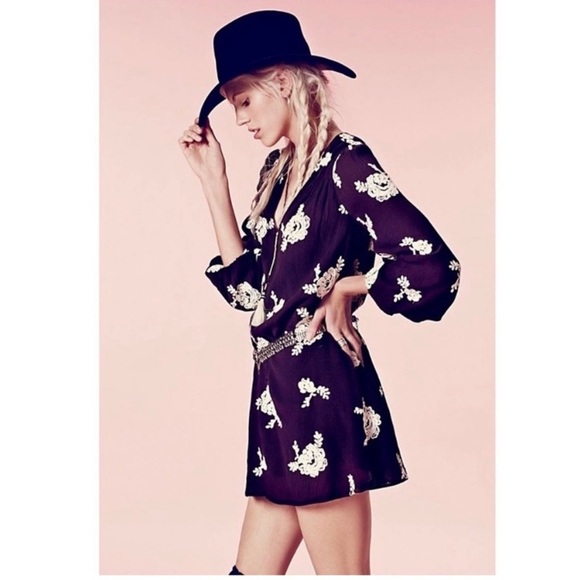 Free People Embroidered Babydoll Mini Dress w/Pockets - Picture 3 of 13